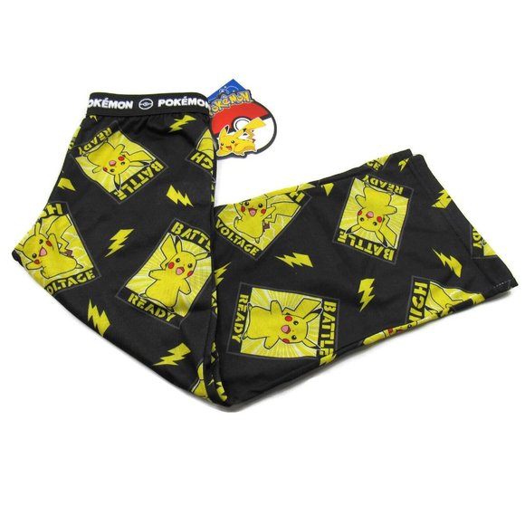 Pokemon Pikachu Battle Ready/High Voltage Boy's Sleep Pants Size Small (4/5) New - Picture 2 of 3